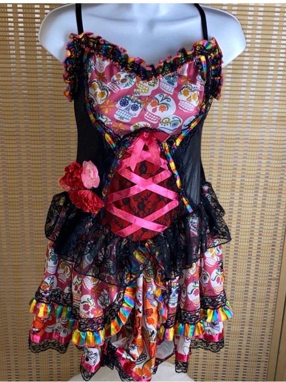 Dia de los Muertos Spirit Halloween Costume Dress Size Medium